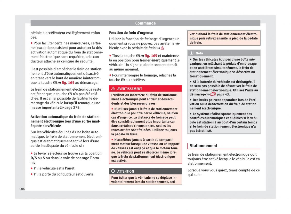 Seat Ateca manuel du proprietaire / page 188