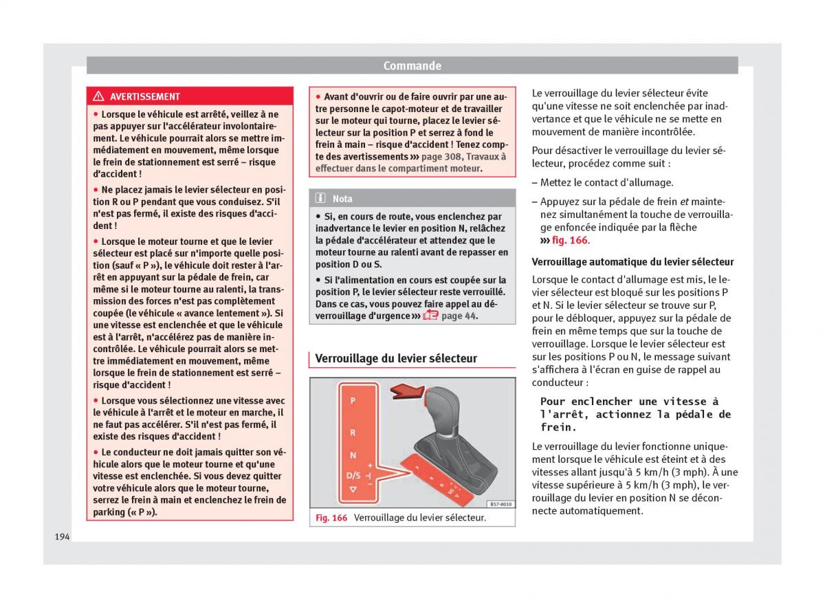 Seat Ateca manuel du proprietaire / page 196
