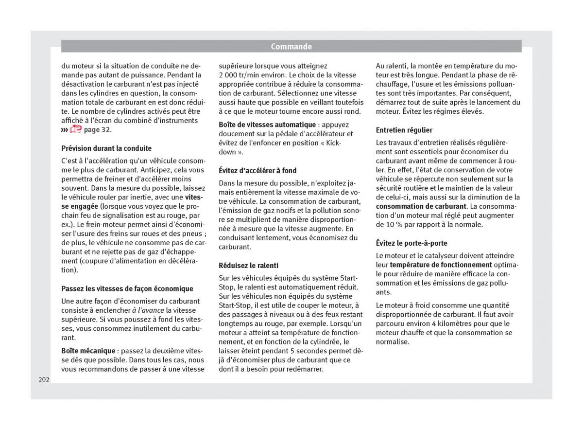 Seat Ateca manuel du proprietaire / page 204