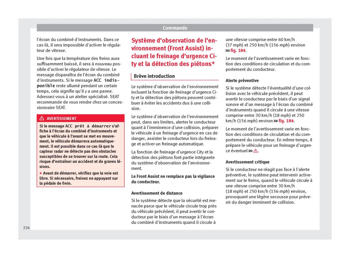 Seat Ateca manuel du proprietaire / page 228