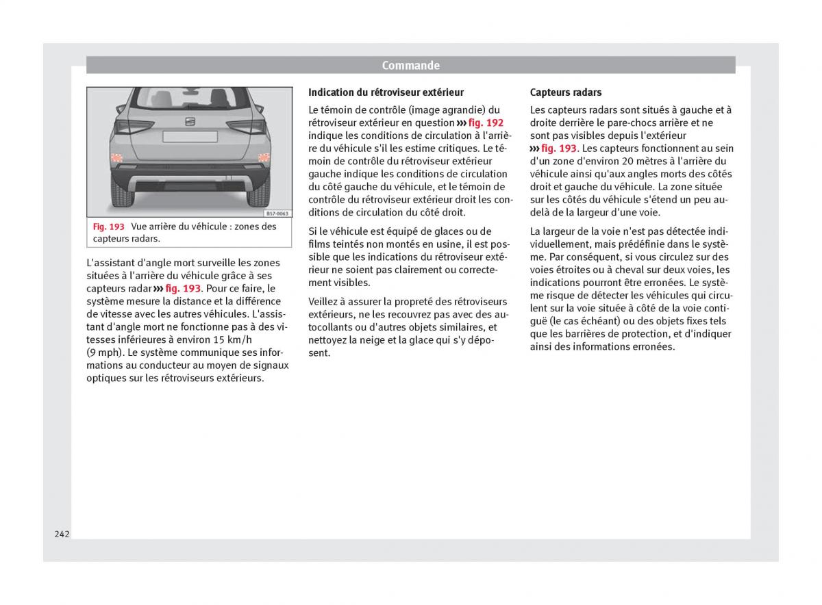 Seat Ateca manuel du proprietaire / page 244