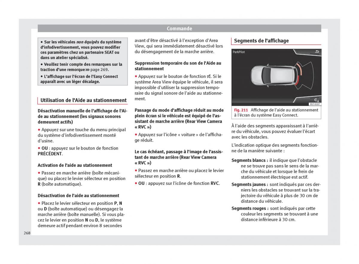 Seat Ateca manuel du proprietaire / page 270