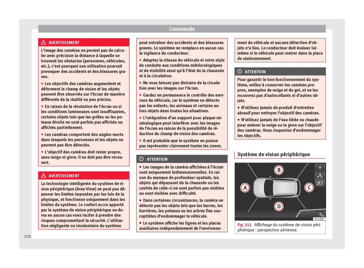 Seat Ateca manuel du proprietaire / page 272
