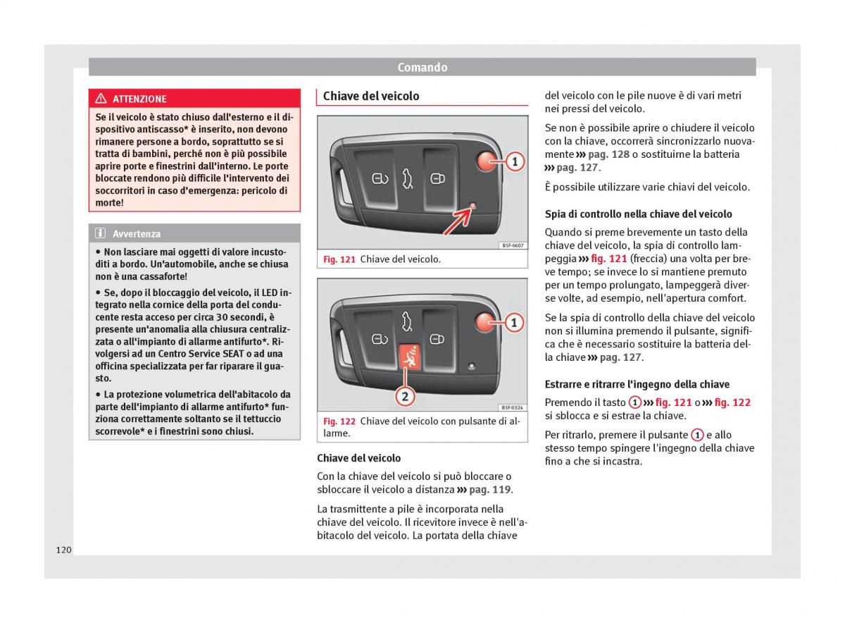 Seat Ateca manuale del proprietario / page 122
