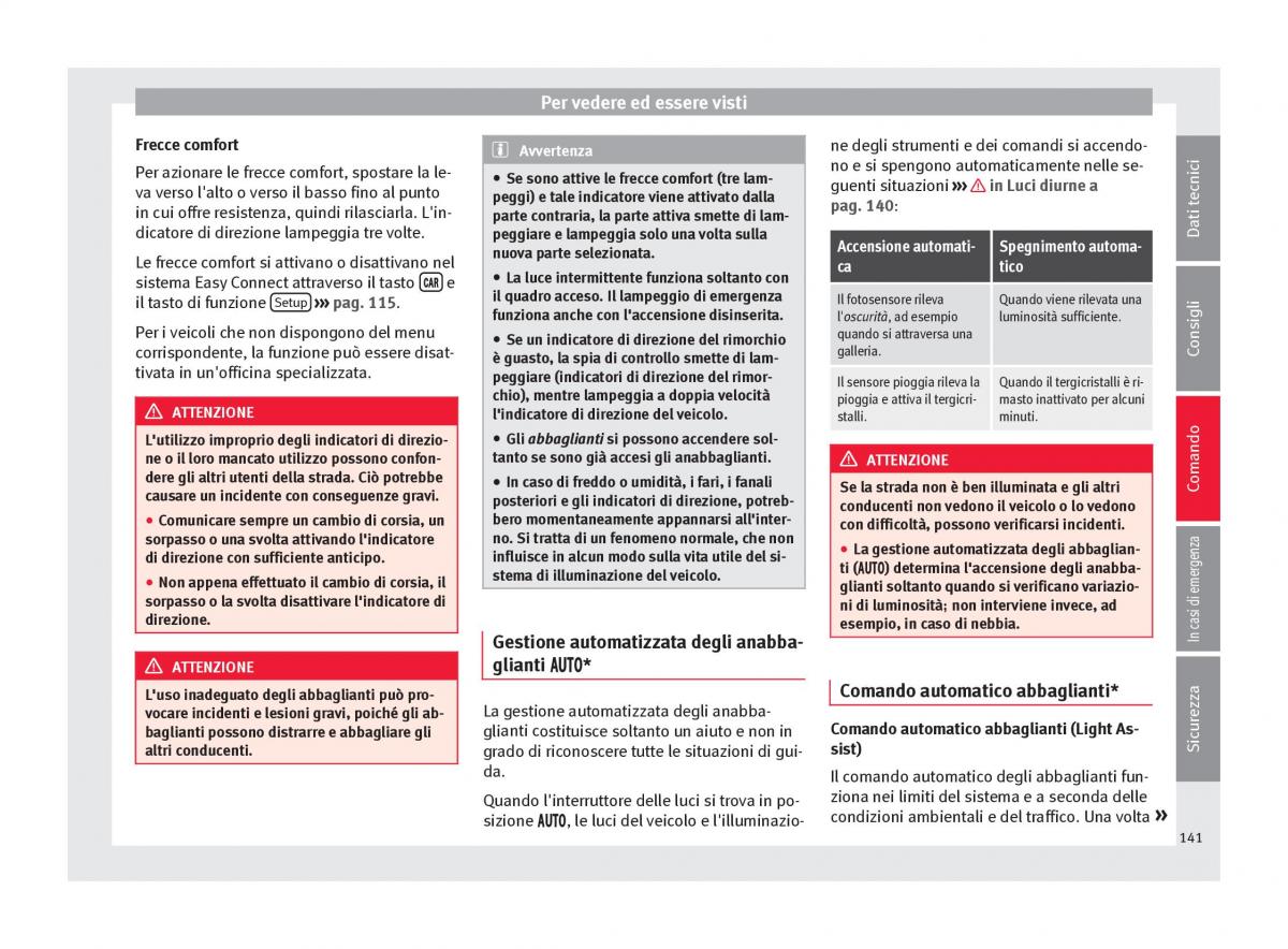 Seat Ateca manuale del proprietario / page 143