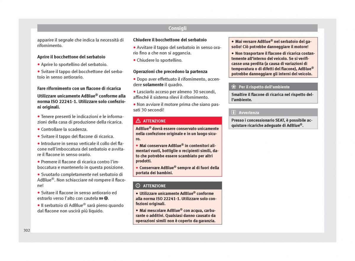 Seat Ateca manuale del proprietario / page 304