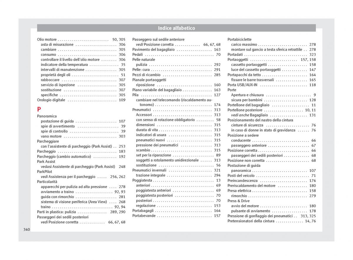 Seat Ateca manuale del proprietario / page 342