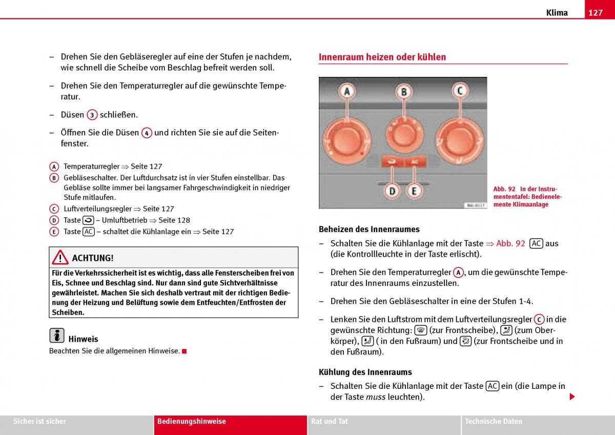 Seat Ibiza III 3 Handbuch / page 129