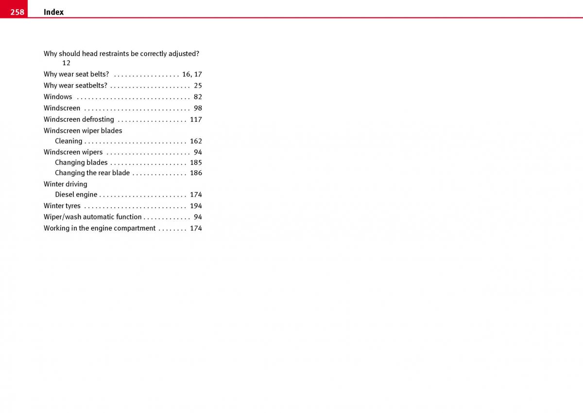 Seat Ibiza III 3 owners manual / page 260