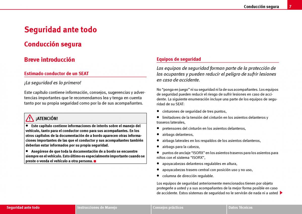 Seat Ibiza III 3 manual del propietario / page 9