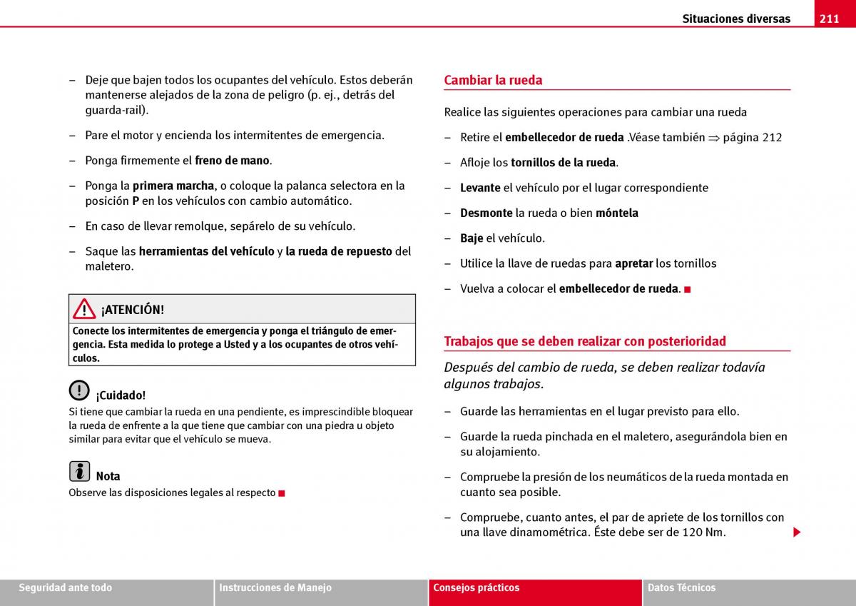 Seat Ibiza III 3 manual del propietario / page 213