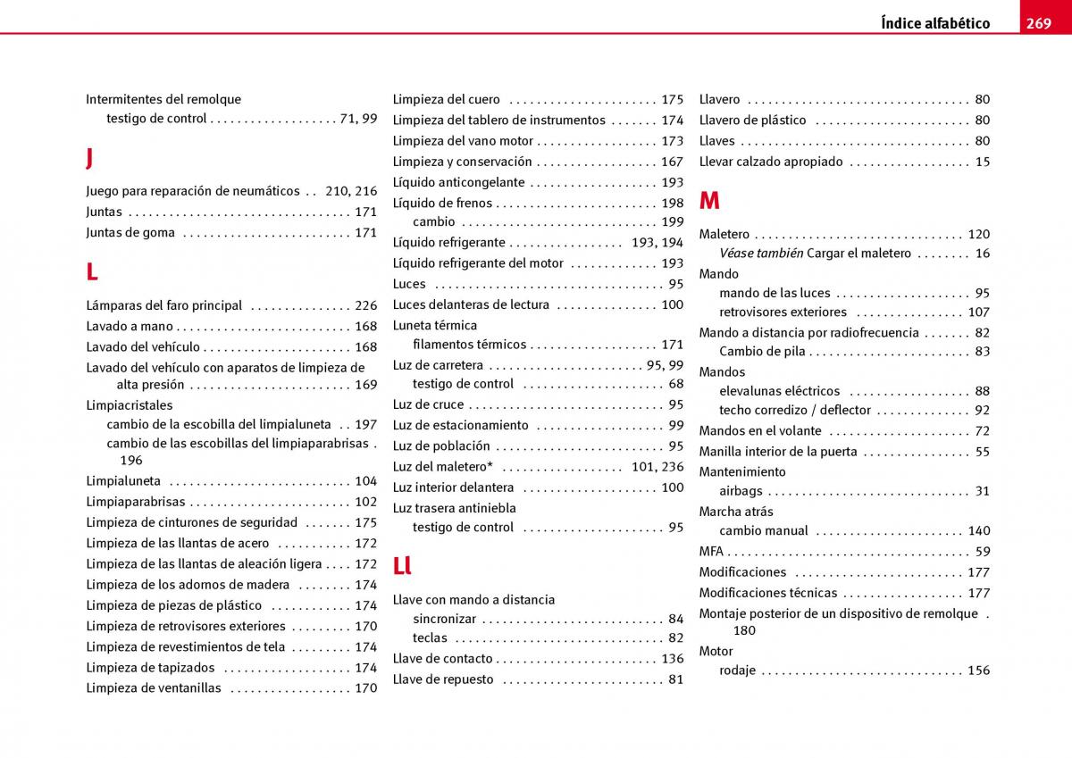 Seat Ibiza III 3 manual del propietario / page 271