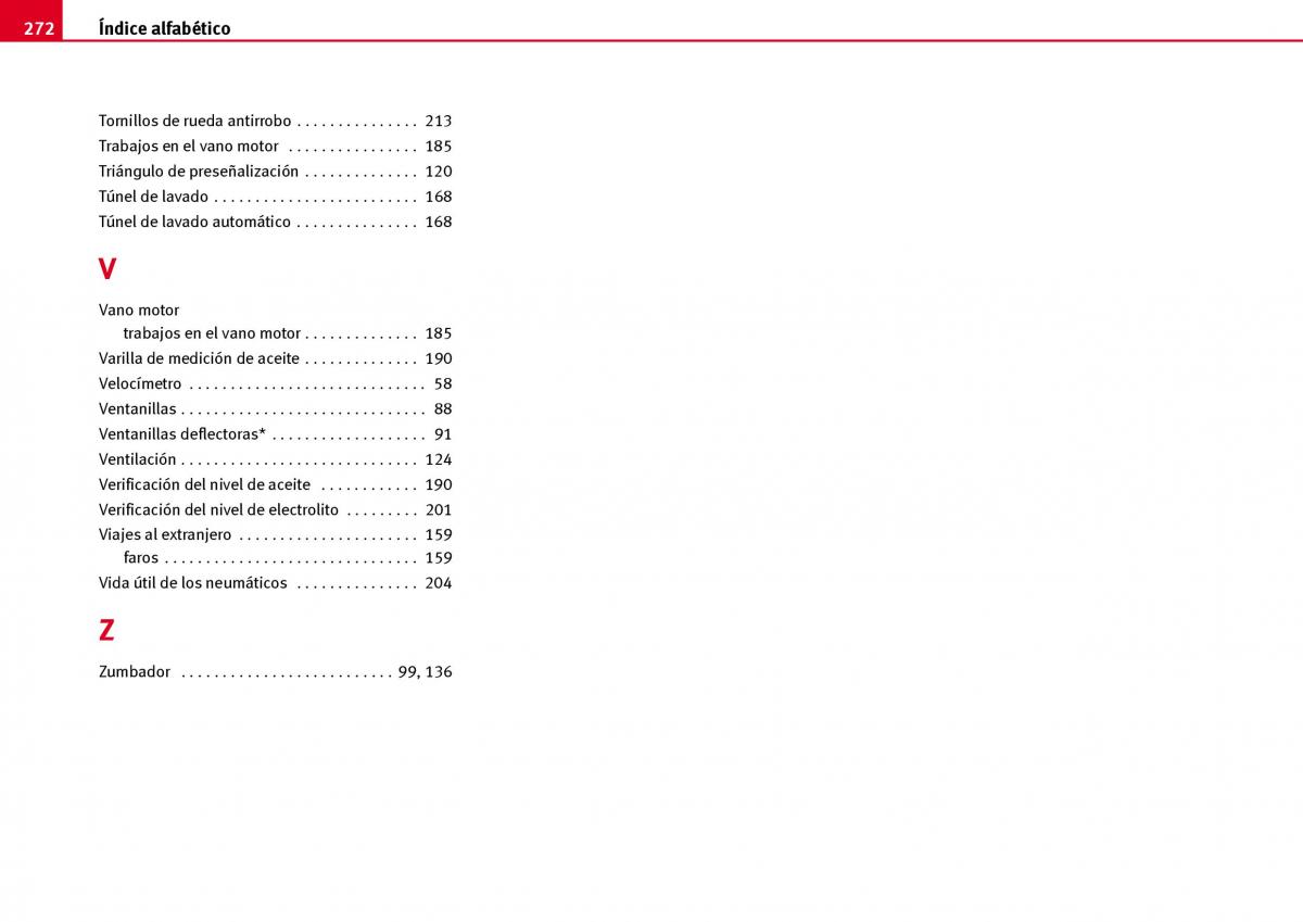 Seat Ibiza III 3 manual del propietario / page 274