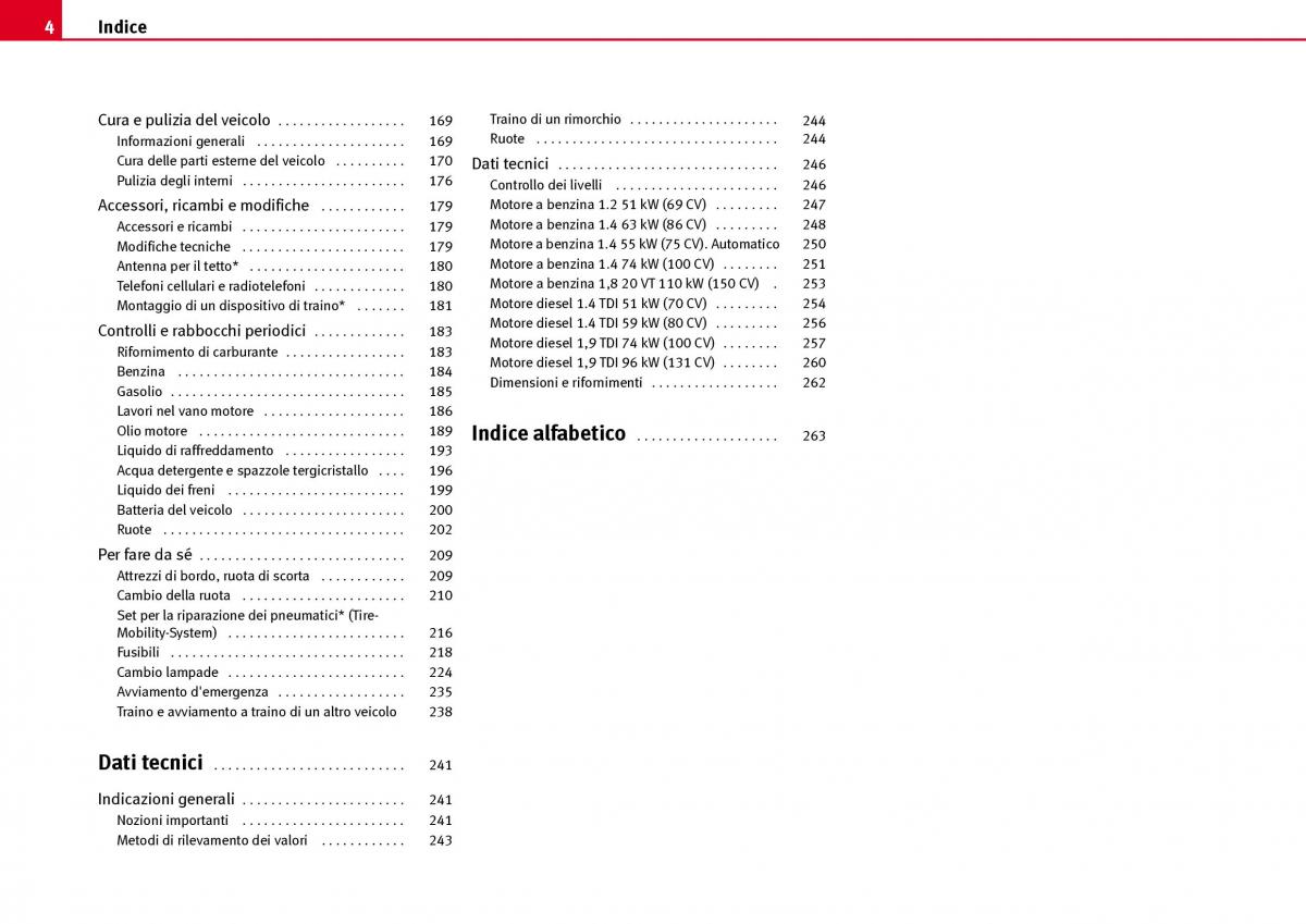 Seat Ibiza III 3 manuale del proprietario / page 6