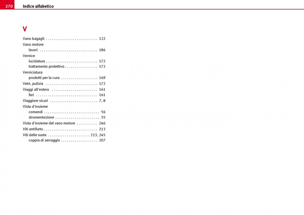 Seat Ibiza III 3 manuale del proprietario / page 272