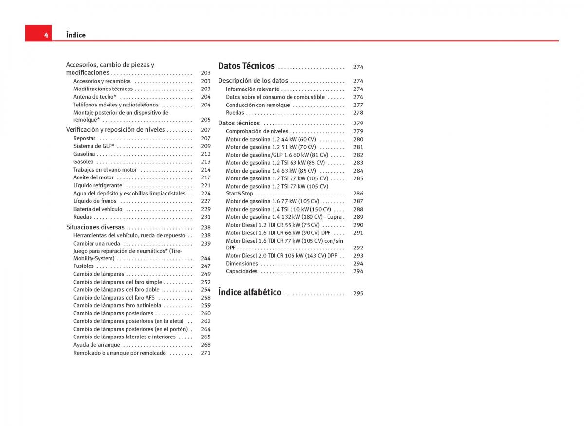 Seat Ibiza IV 4 manual del propietario / page 6