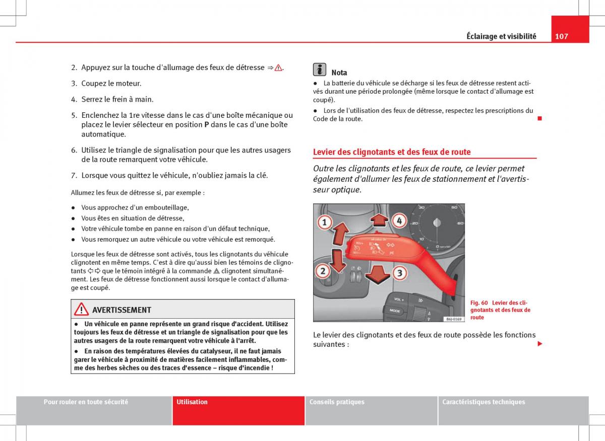 Seat Ibiza IV 4 manuel du proprietaire / page 109