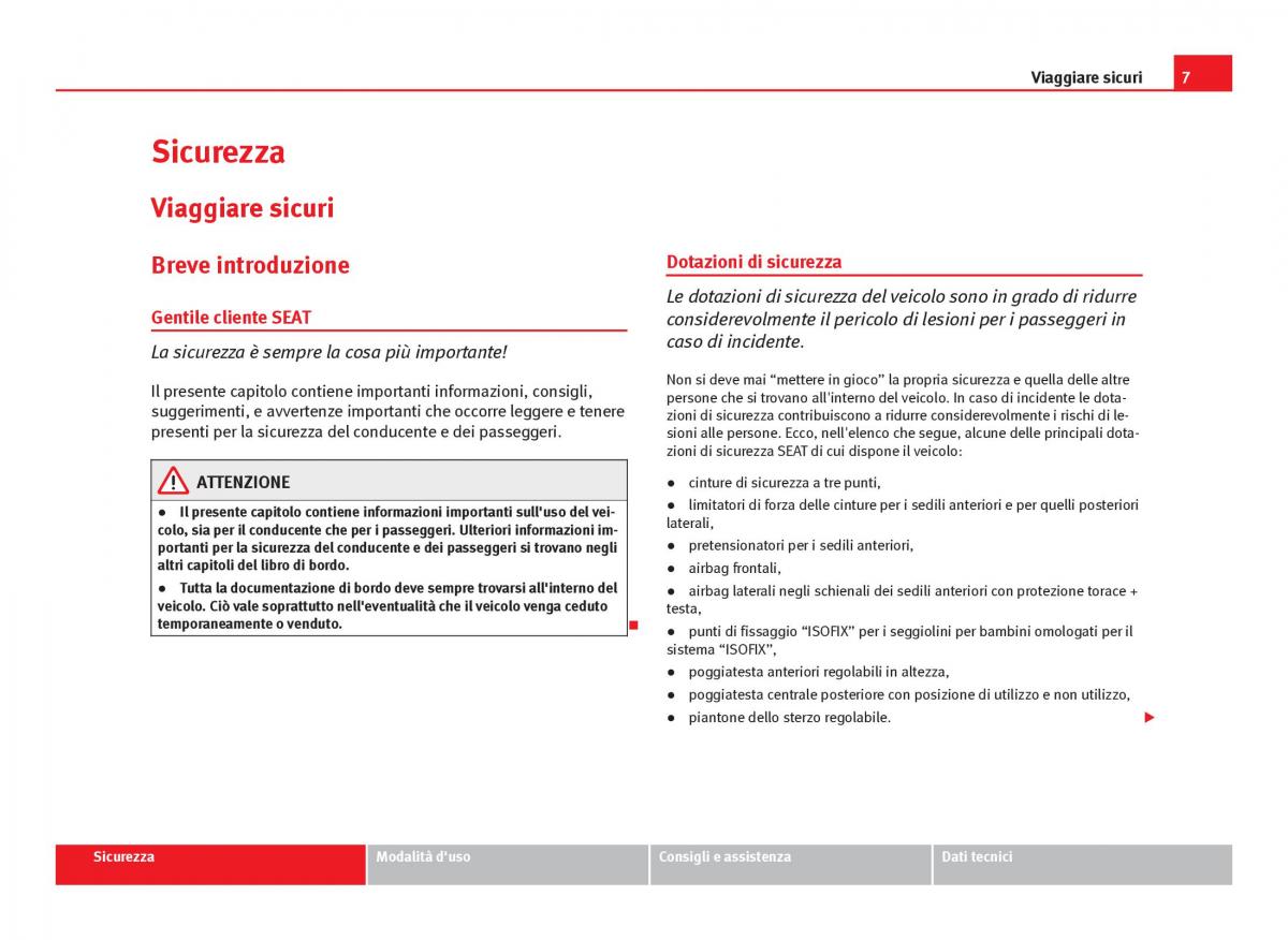 Seat Ibiza IV 4 manuale del proprietario / page 9