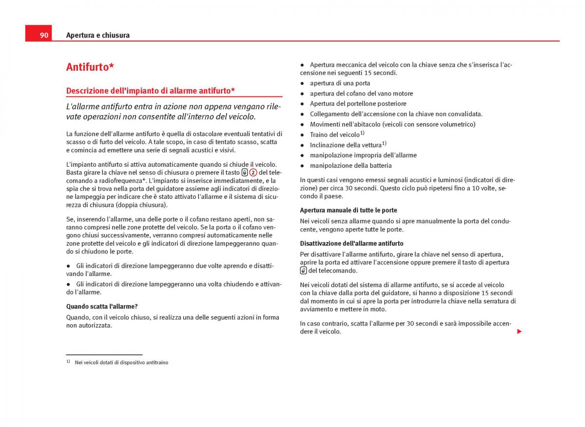 Seat Ibiza IV 4 manuale del proprietario / page 92