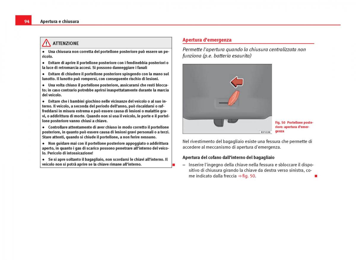 Seat Ibiza IV 4 manuale del proprietario / page 96