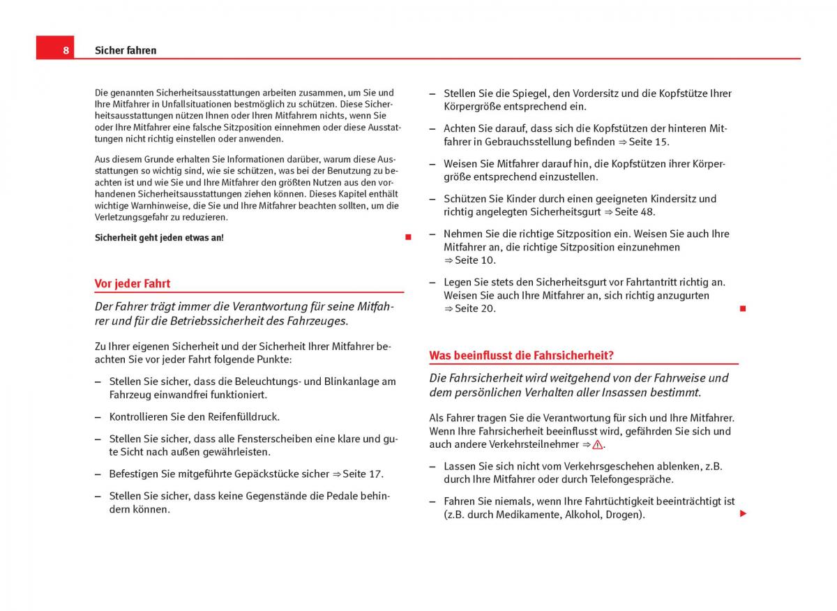Seat Leon III 3 Handbuch / page 10