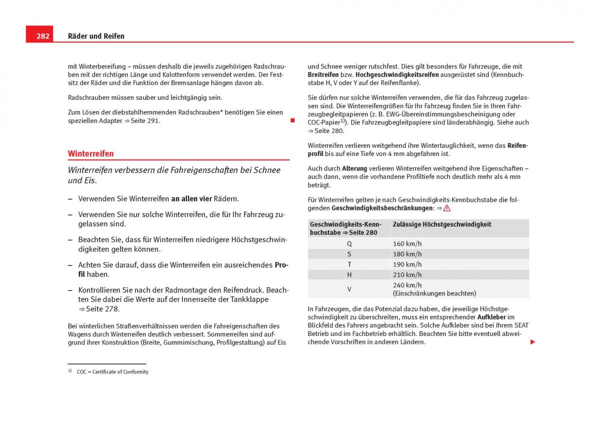 Seat Leon III 3 Handbuch / page 284