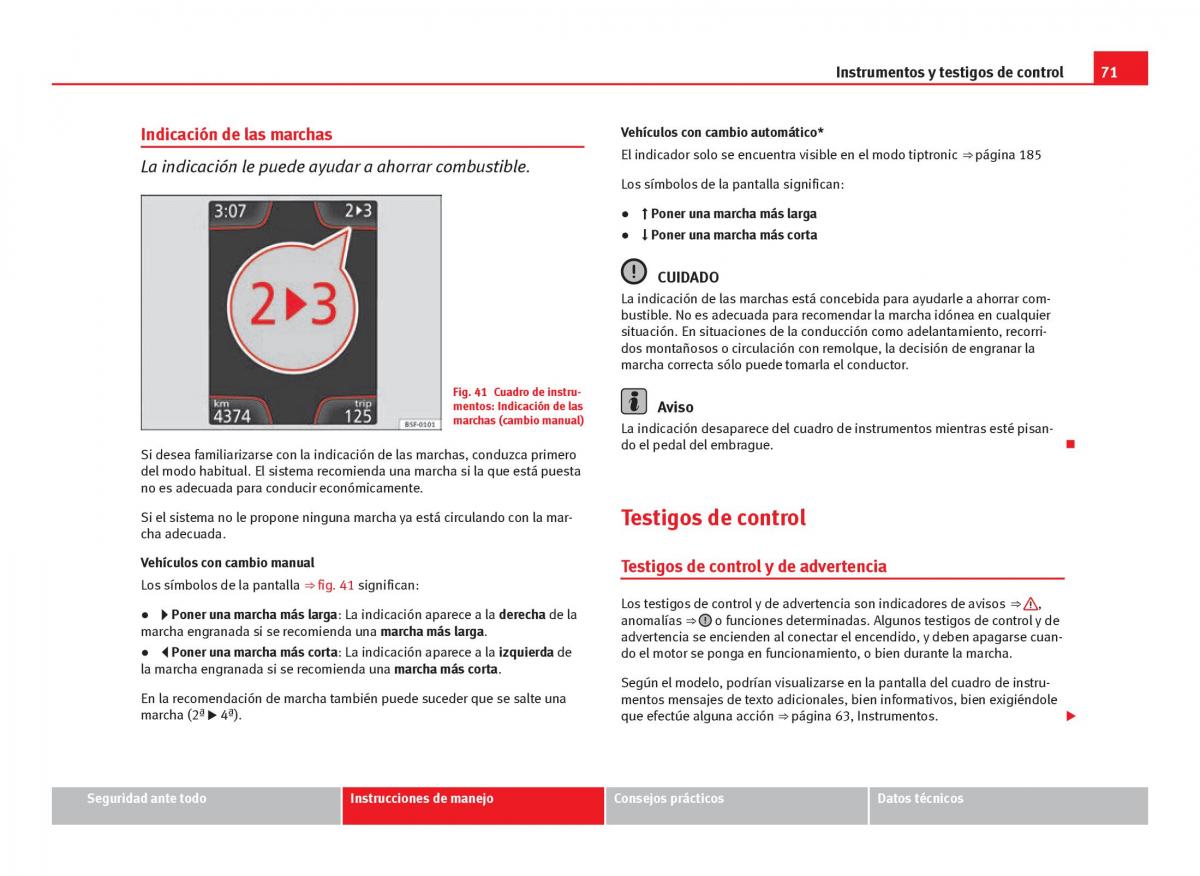Seat Leon III 3 manual del propietario / page 73