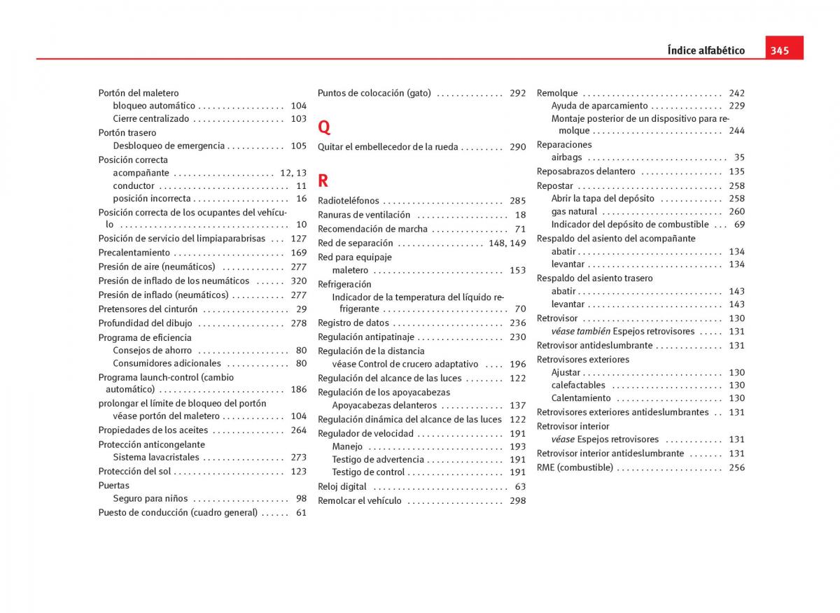 Seat Leon III 3 manual del propietario / page 347