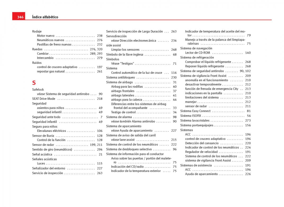 Seat Leon III 3 manual del propietario / page 348