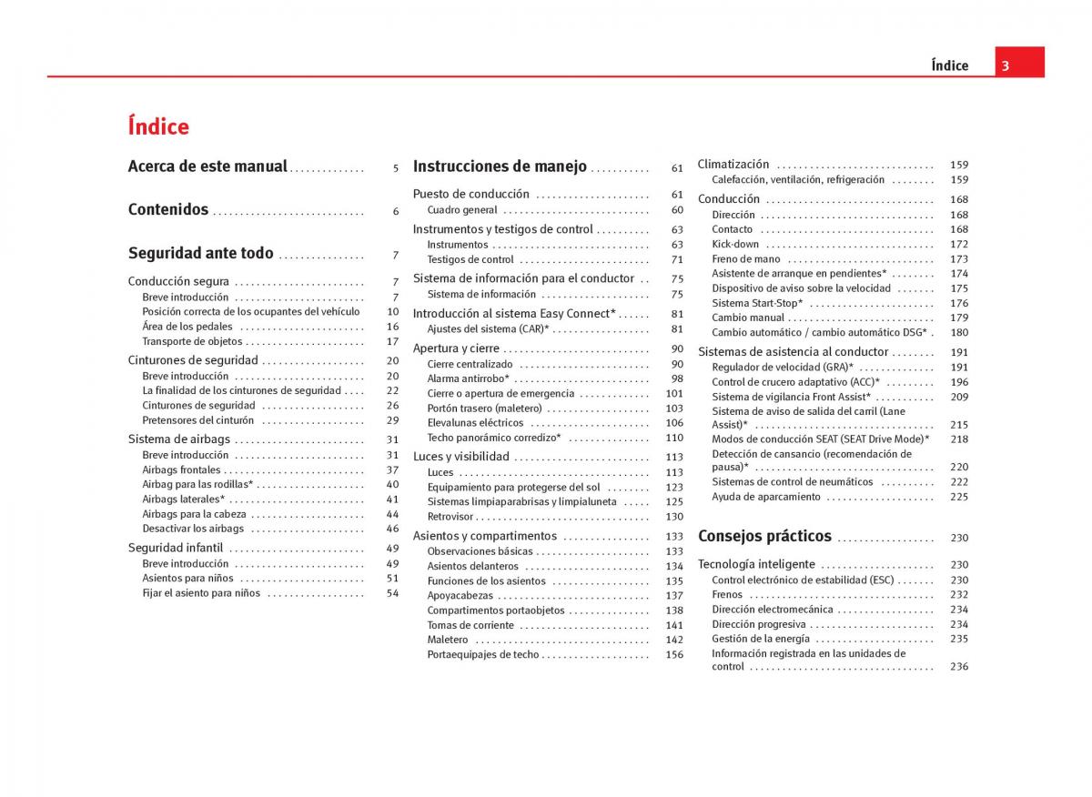 Seat Leon III 3 manual del propietario / page 5