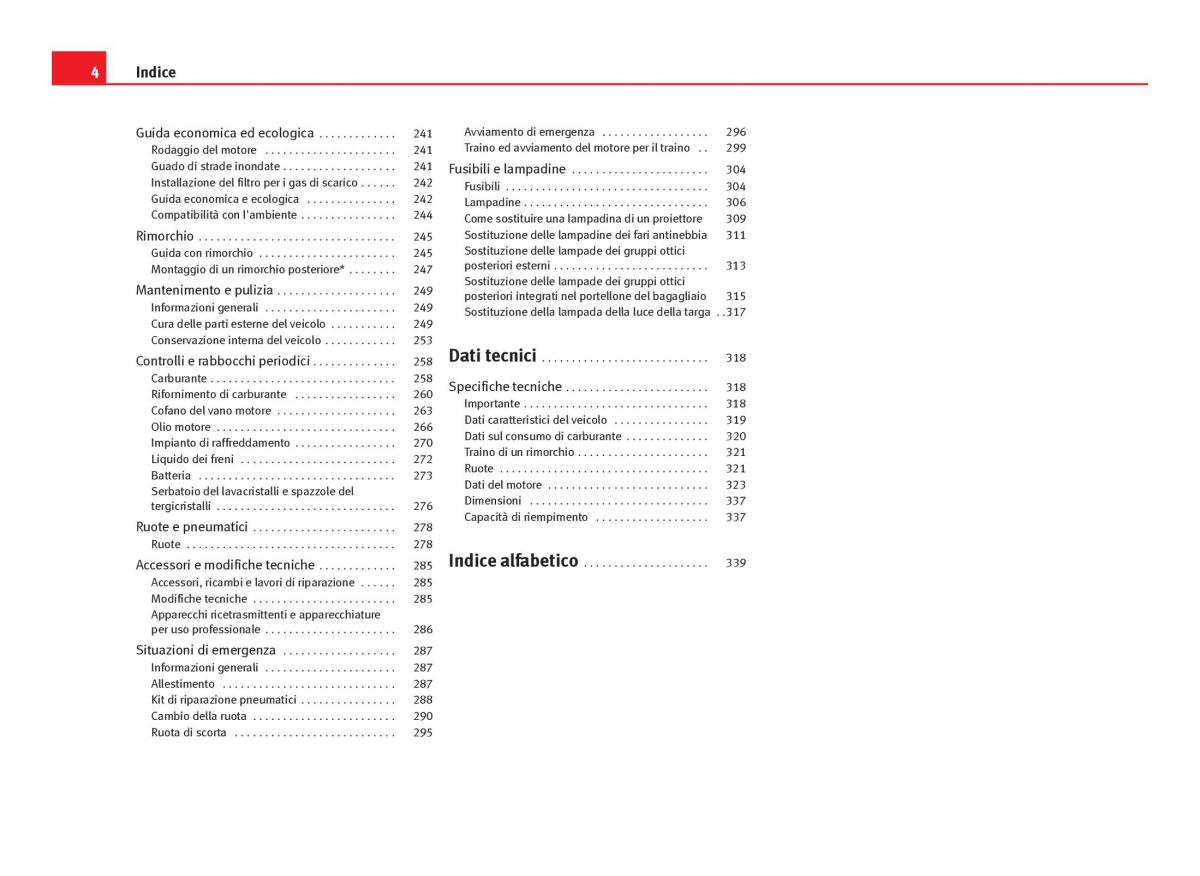 Seat Leon III 3 manuale del proprietario / page 6