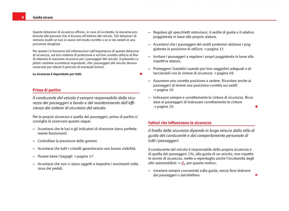 Seat Leon III 3 manuale del proprietario / page 10