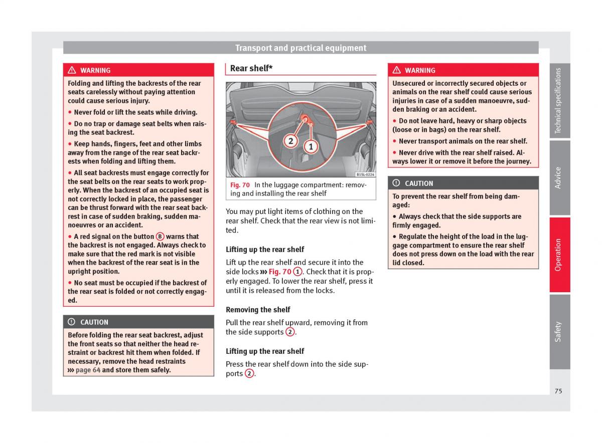 Seat Mii owners manual / page 77