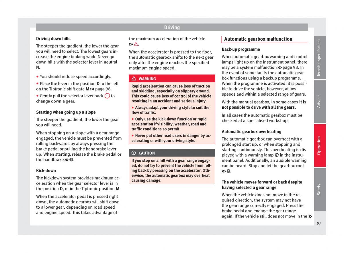 Seat Mii owners manual / page 99