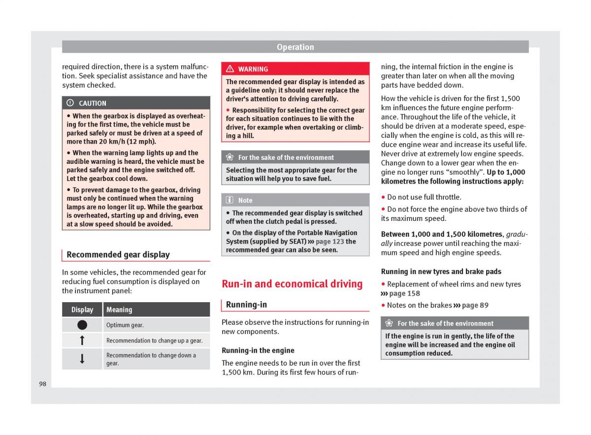 Seat Mii owners manual / page 100