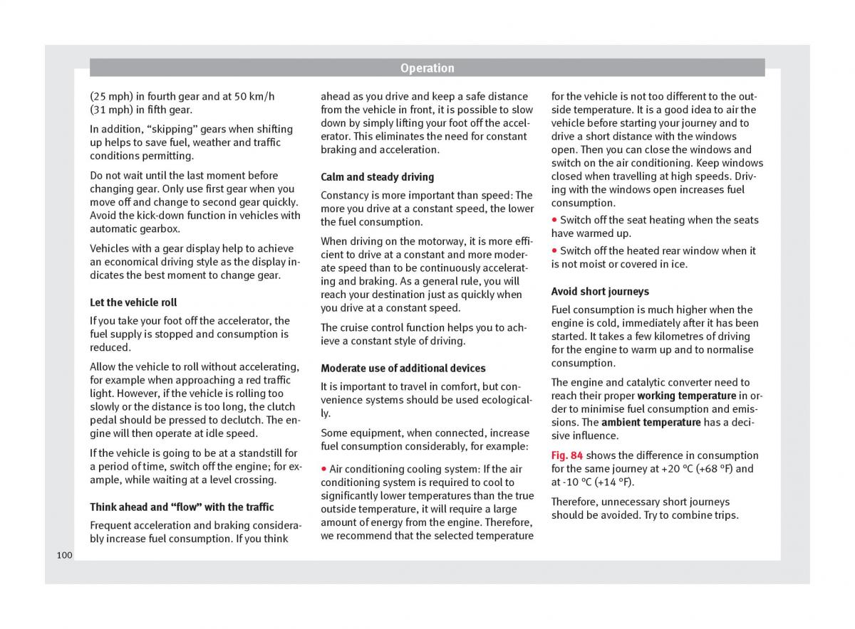Seat Mii owners manual / page 102