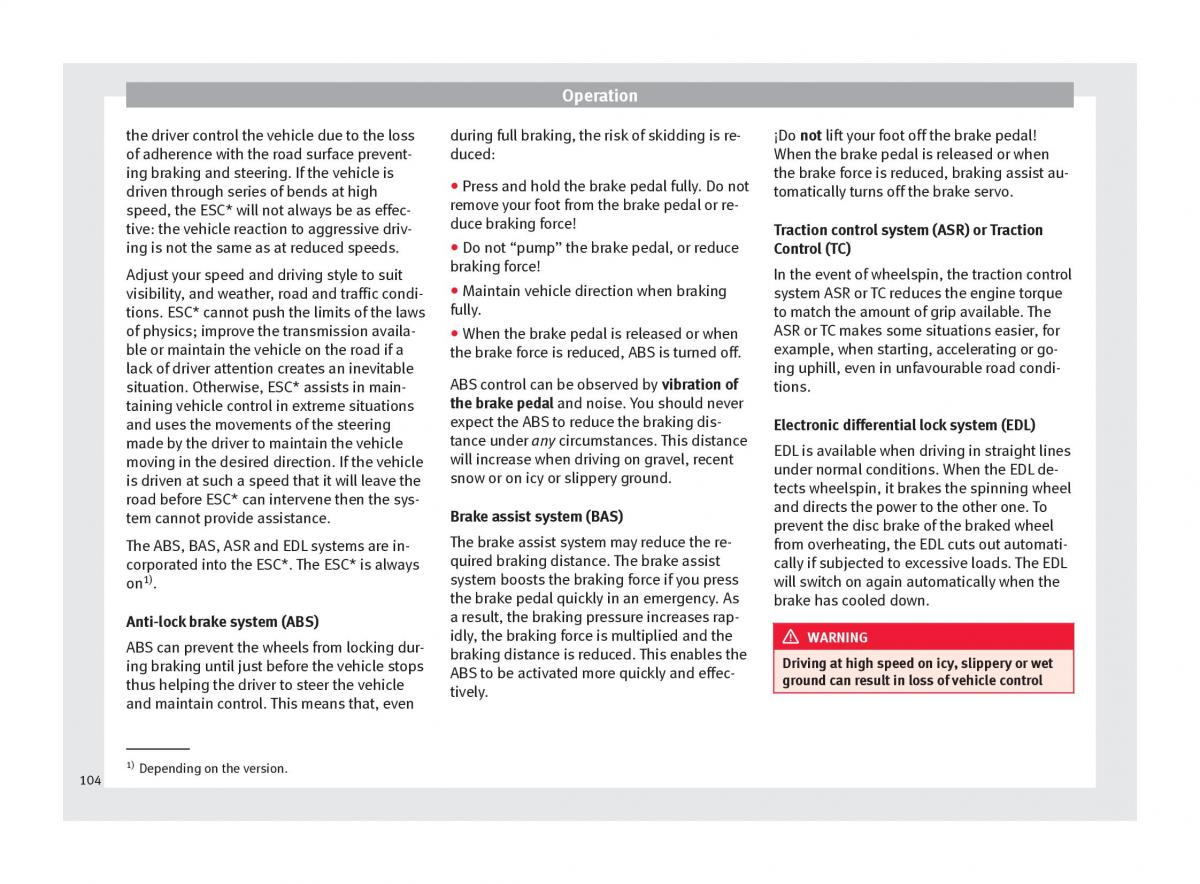 Seat Mii owners manual / page 106