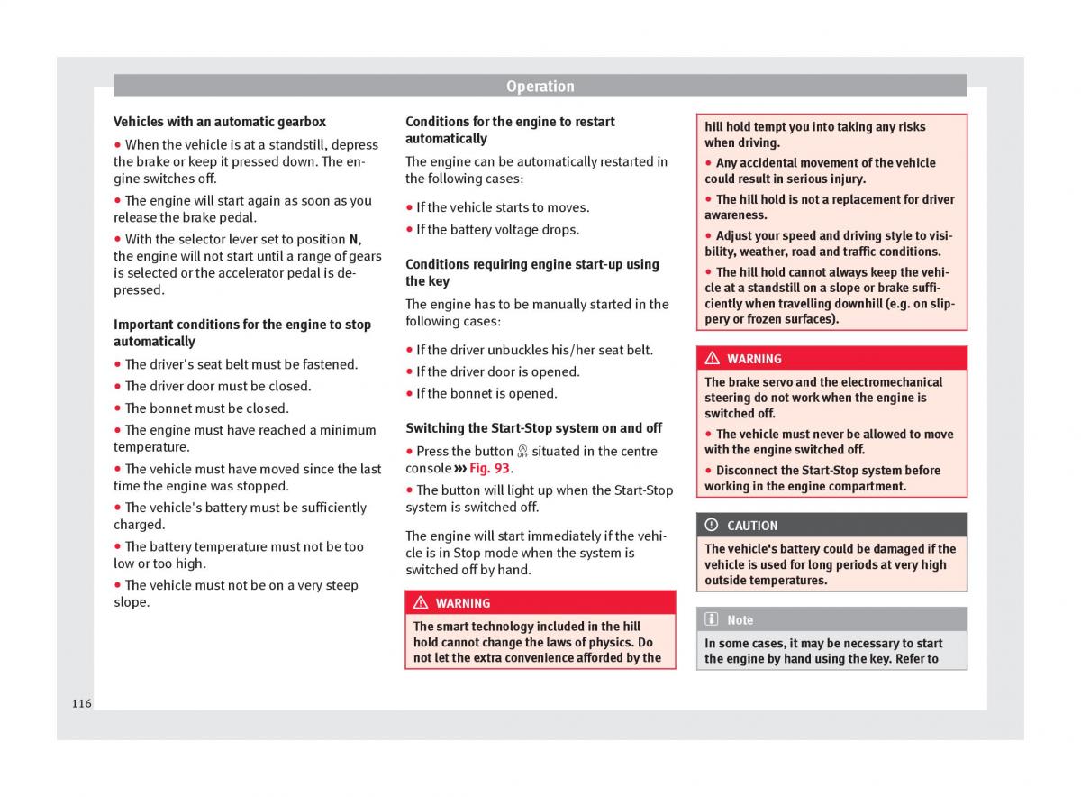 Seat Mii owners manual / page 118