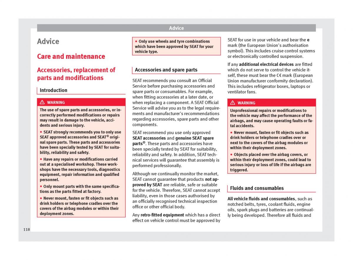 Seat Mii owners manual / page 120