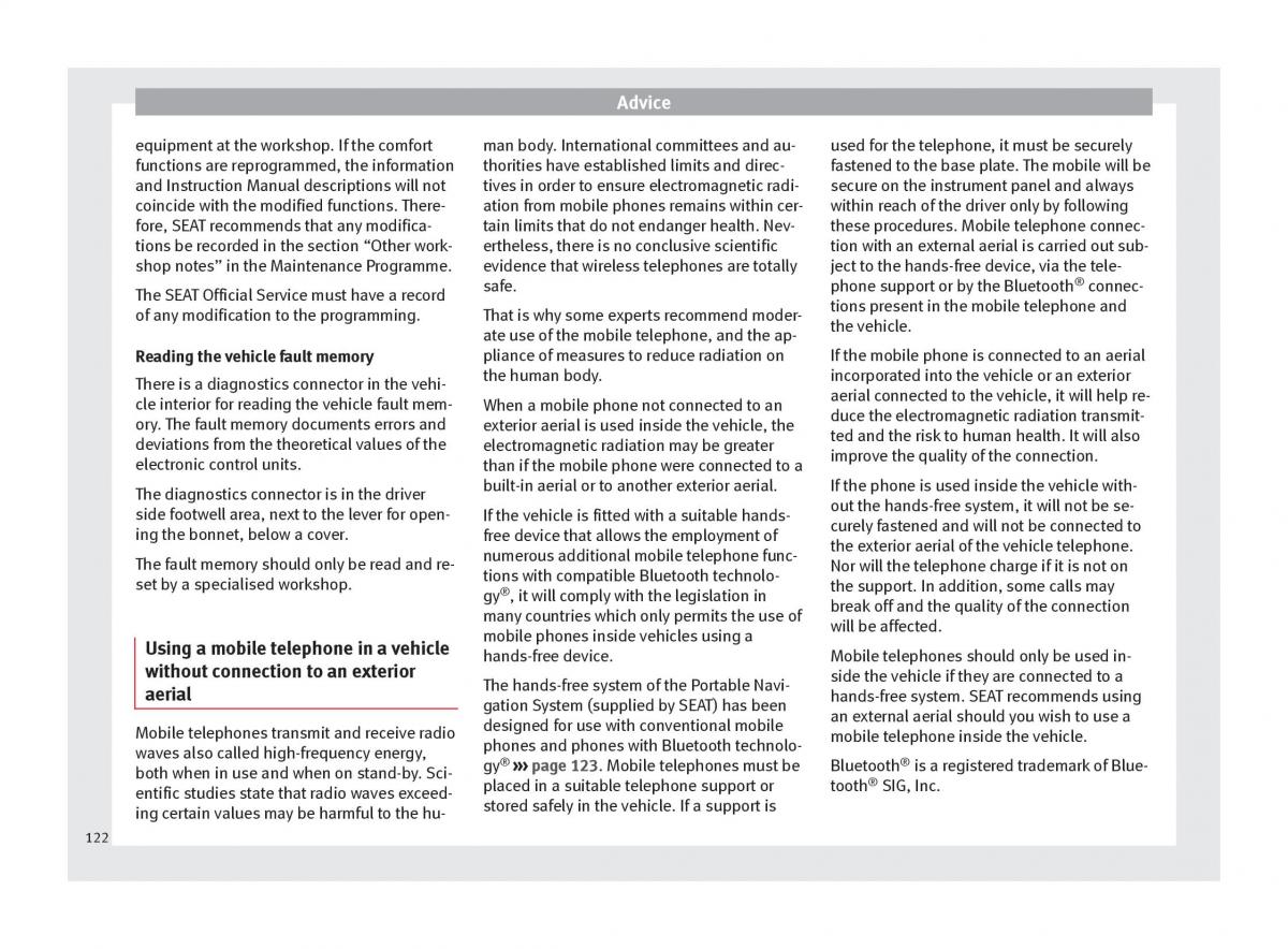 Seat Mii owners manual / page 124