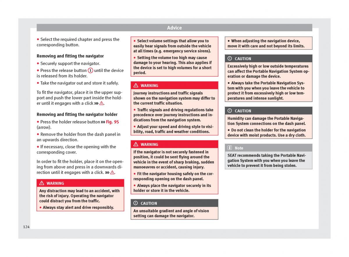 Seat Mii owners manual / page 126