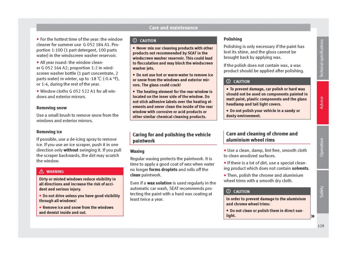 Seat Mii owners manual / page 131
