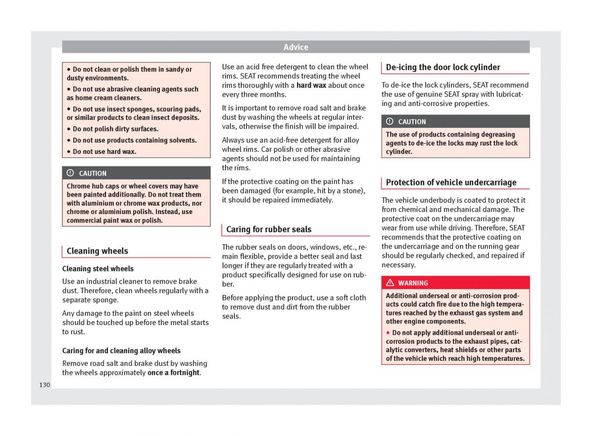Seat Mii owners manual / page 132