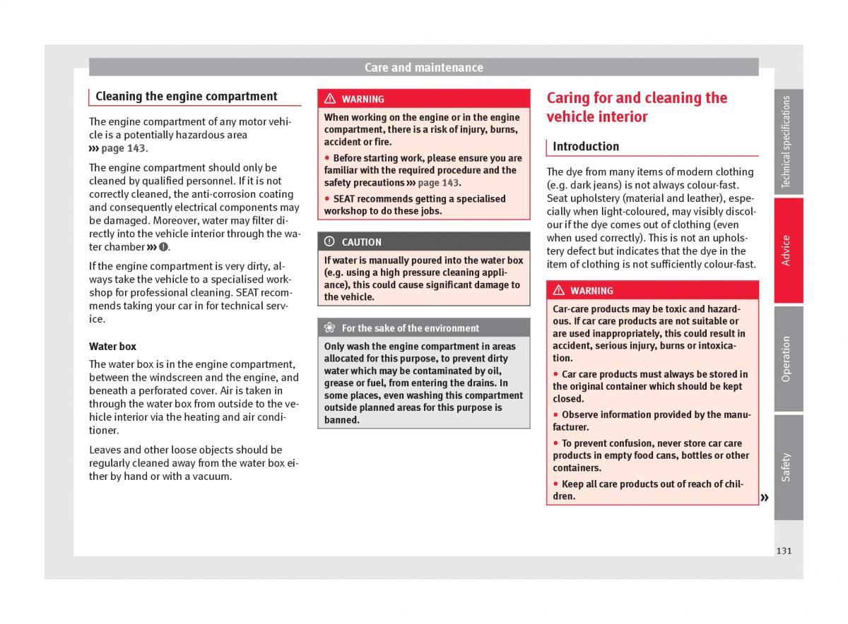 Seat Mii owners manual / page 133