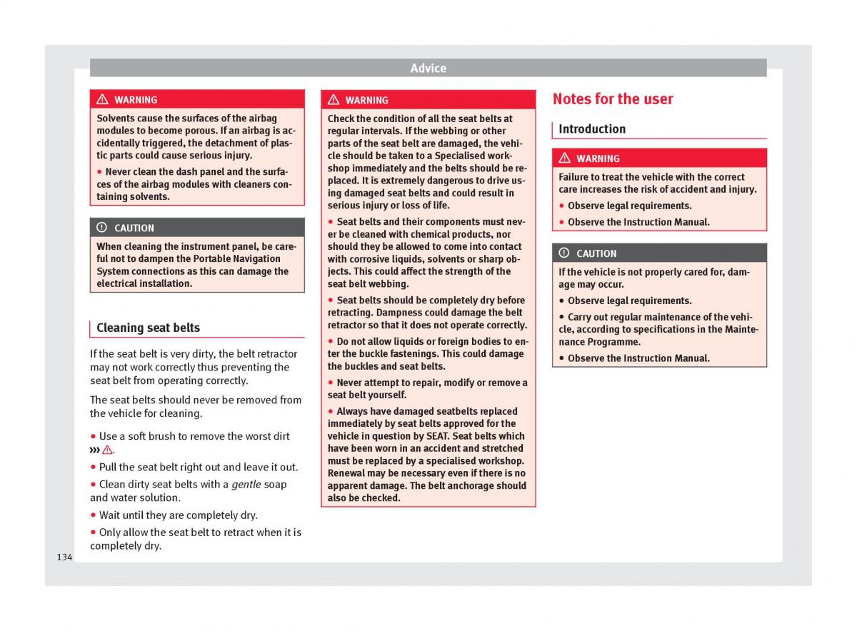 Seat Mii owners manual / page 136