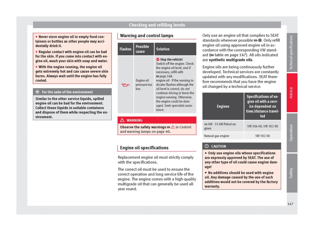 Seat Mii owners manual / page 149