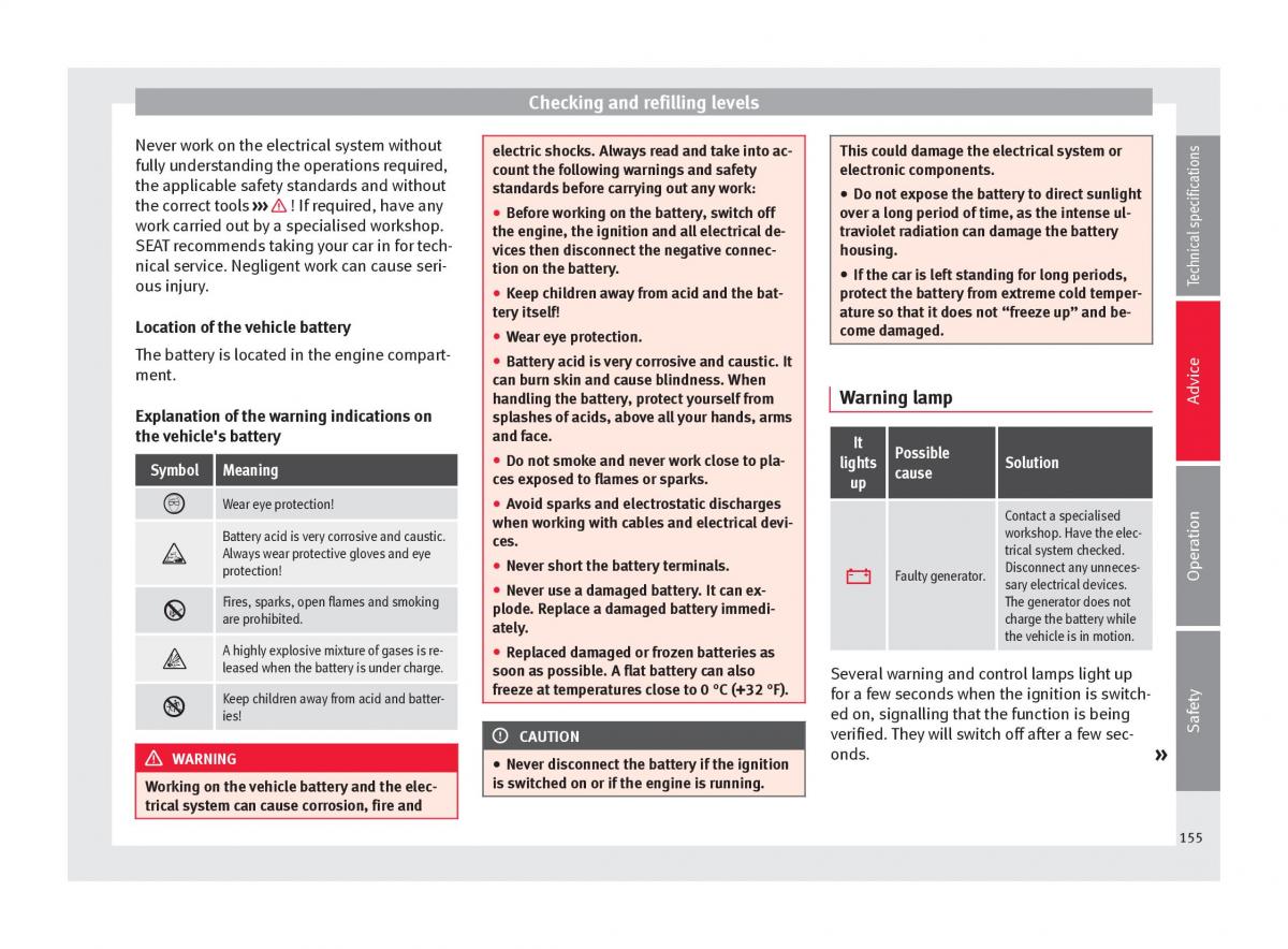 Seat Mii owners manual / page 157