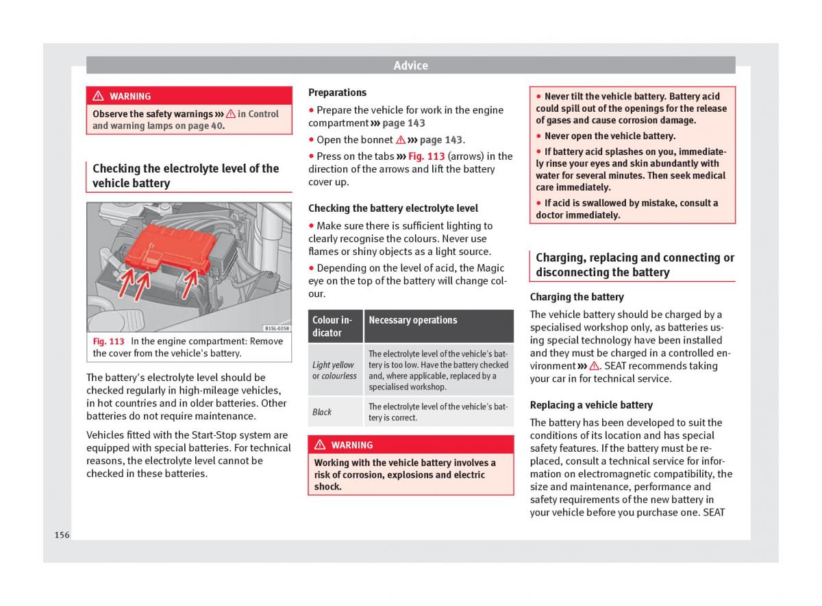 Seat Mii owners manual / page 158