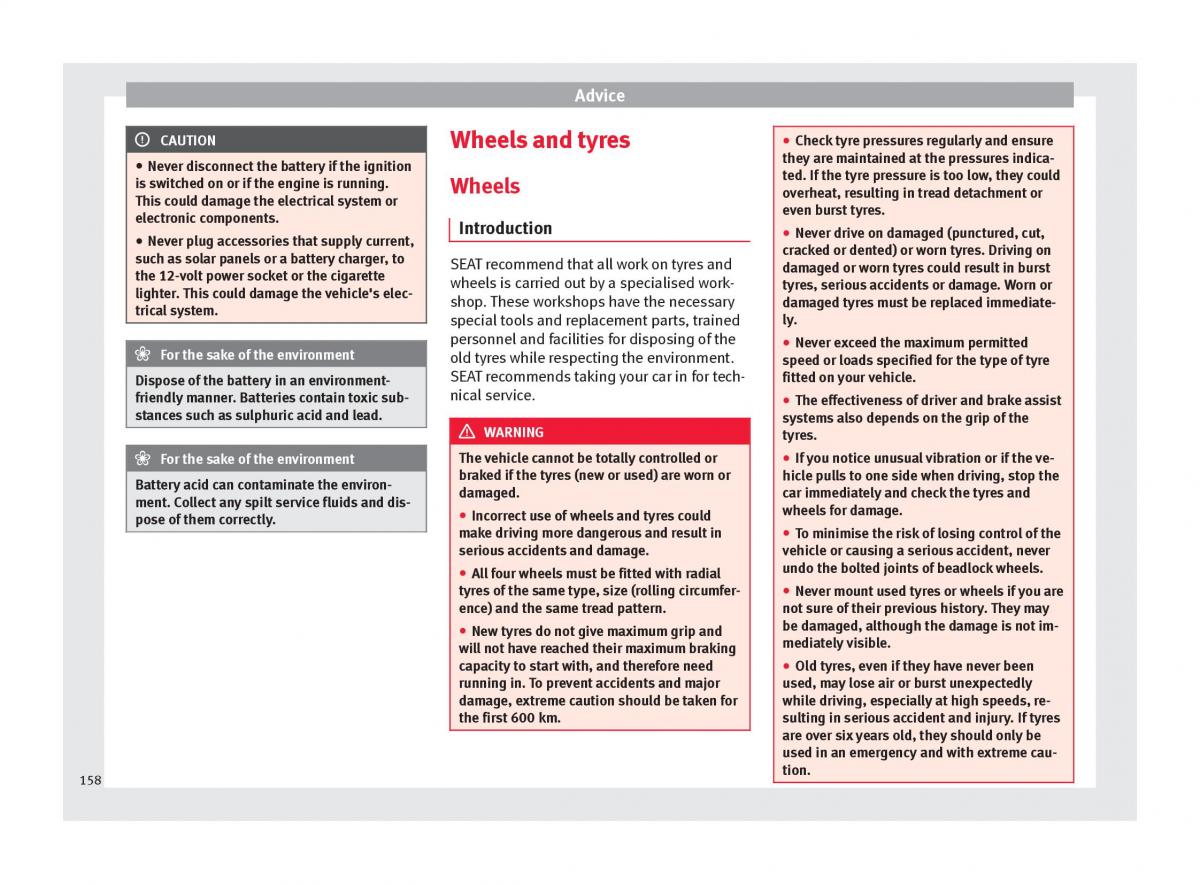 Seat Mii owners manual / page 160