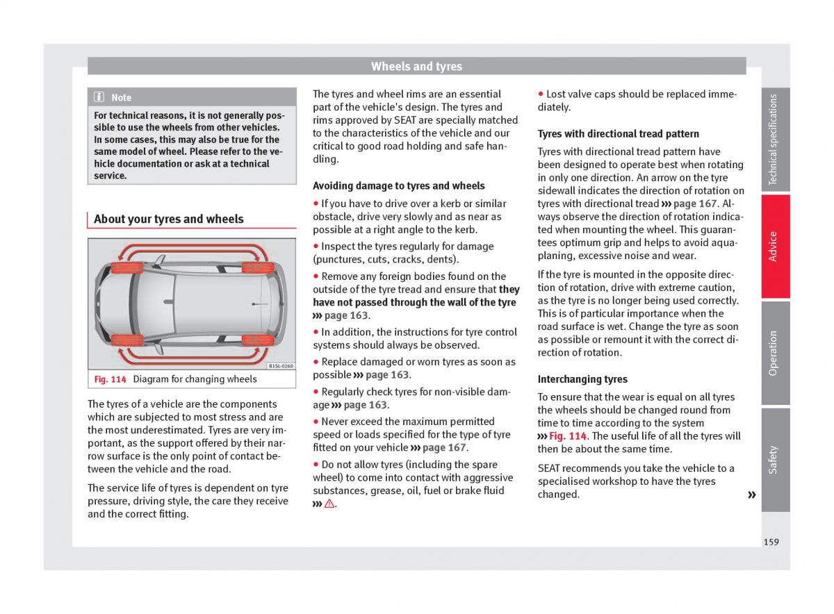 Seat Mii owners manual / page 161